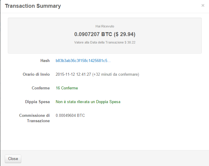 Payment 13 for Genesis Mining