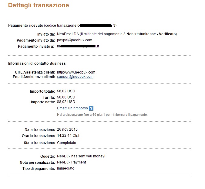 Payment 308 for Neobux