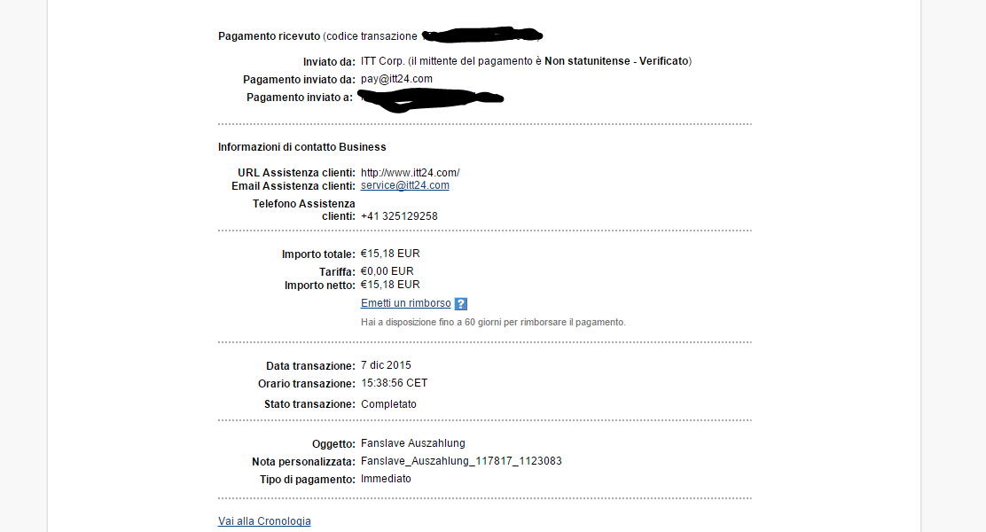 Pagamento 18 per Fanslave