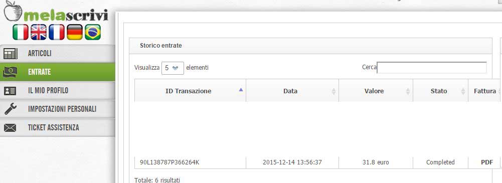 Payment 15 for Melascrivi