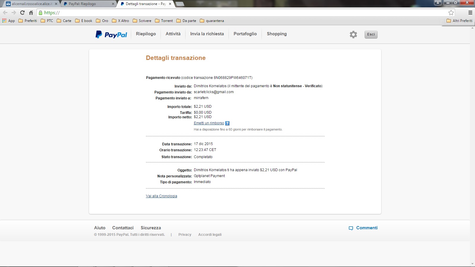 Payment 19 for Gptplanet