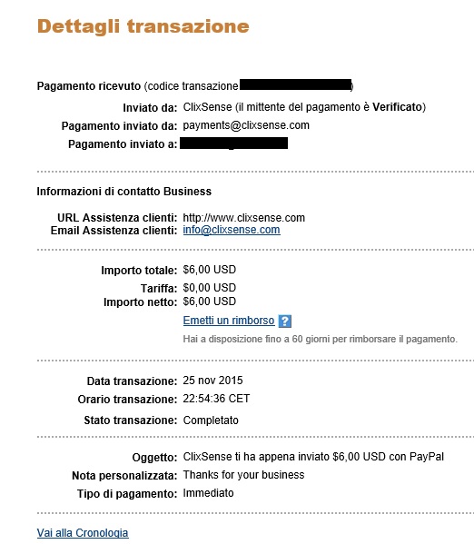 Payment 1008 for Ysense