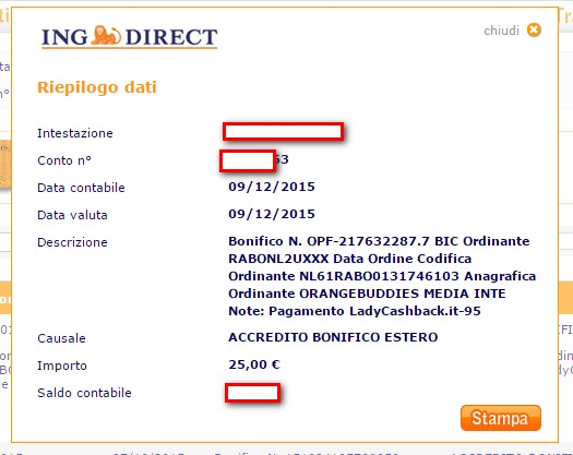 Payment 4 for Ladycashback