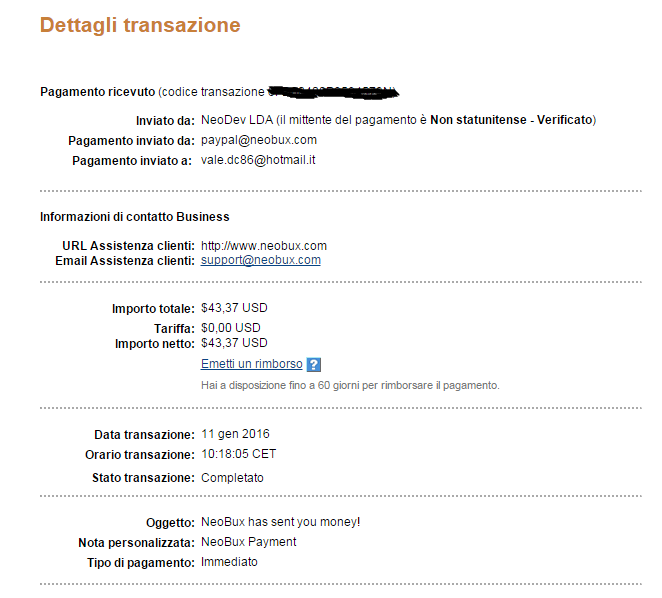Payment 322 for Neobux