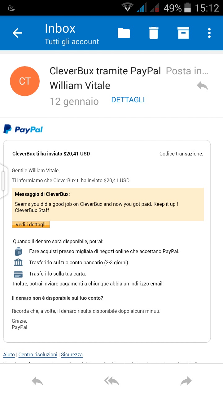 Payment 15 for Cleverbux