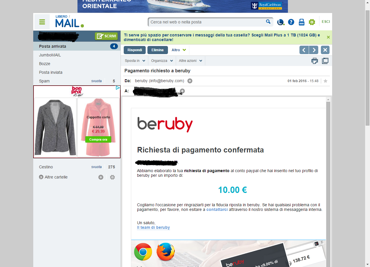 Payment 212 for Beruby