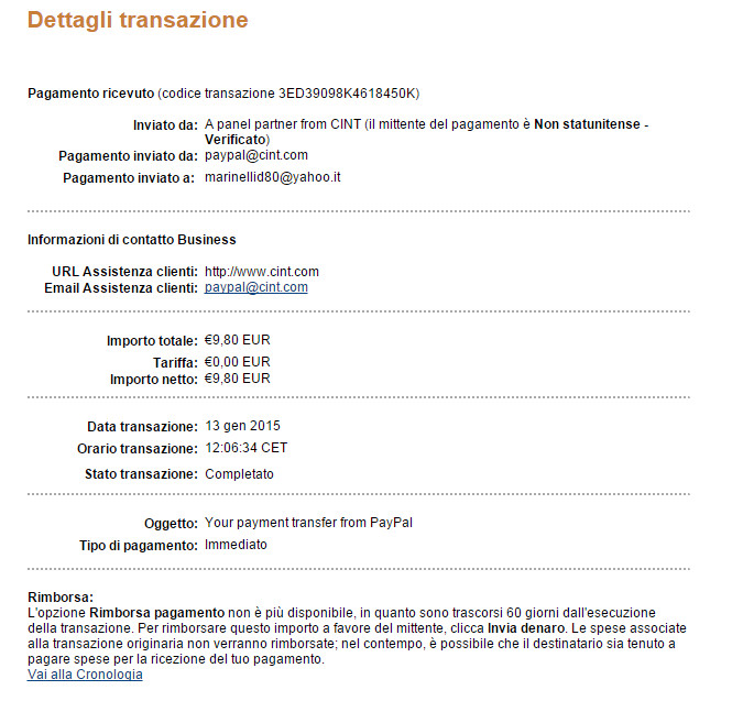 Payment 8 for Opinioni Uomini