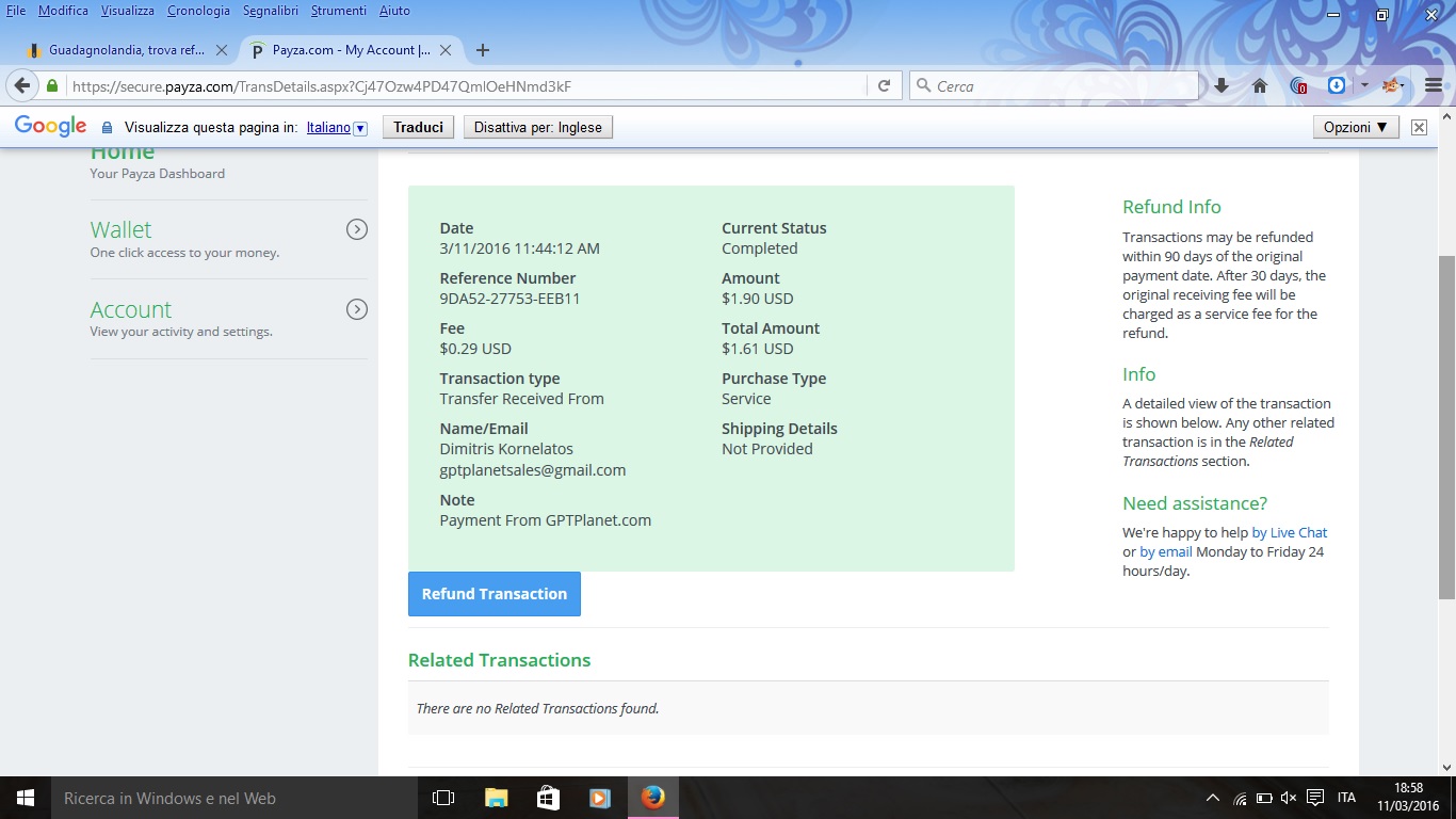 Payment 24 for Gptplanet
