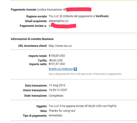 Payment 10 for Tsu