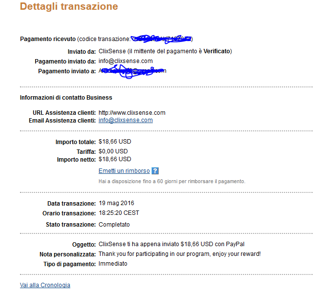 Payment 1386 for Ysense