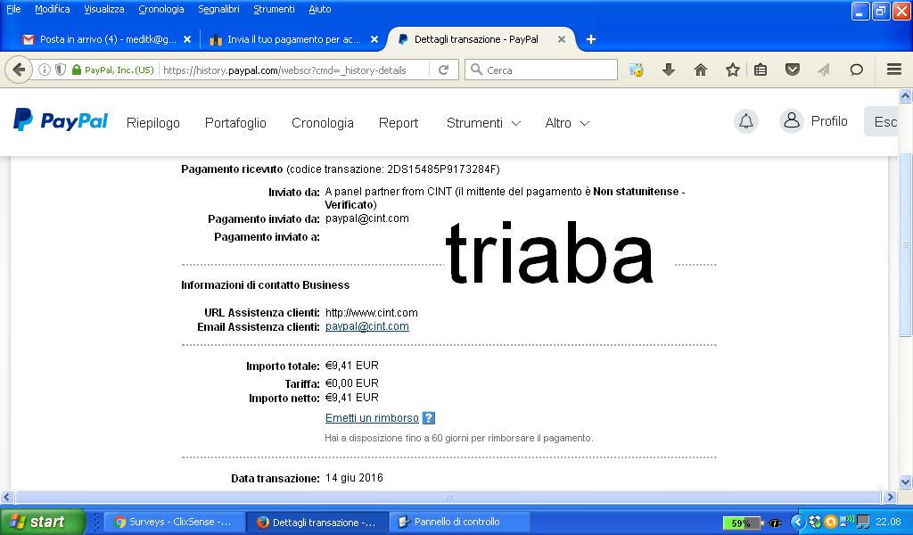 Payment 11 for Triaba