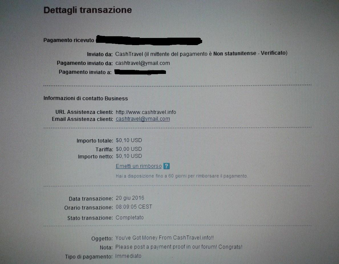 Payment 18 for Cashtravel
