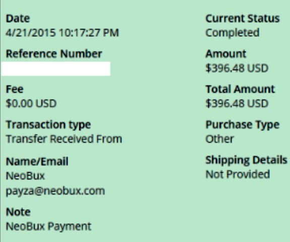 Payment 404 for Neobux
