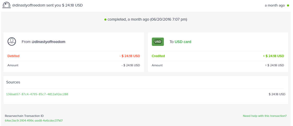 Payment 12 for Dinasty Of Freedom