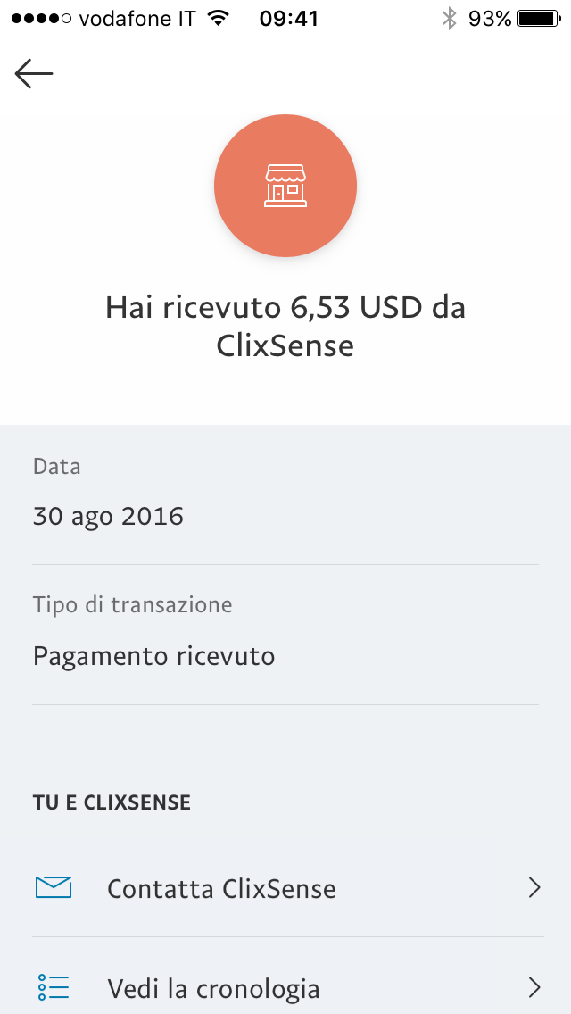 Payment 1619 for Ysense