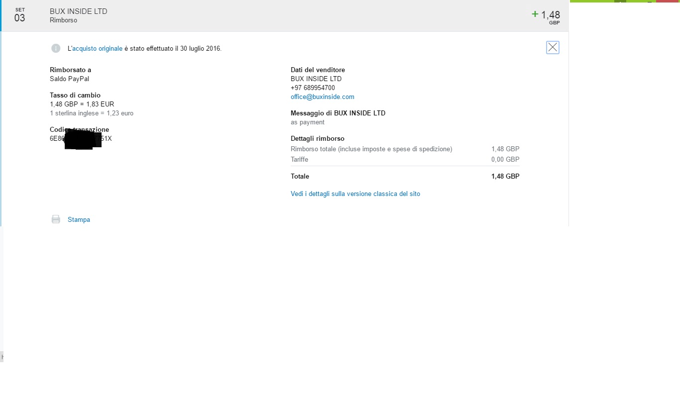 Pagamento 3 per Buxinside