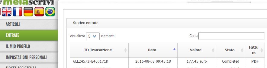 Payment 23 for Melascrivi