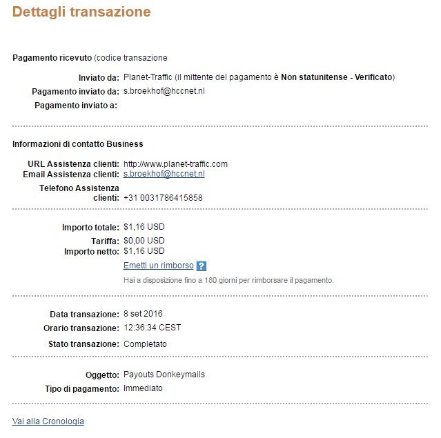 Payment 31 for Donkeymails