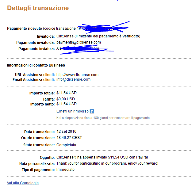 Payment 1667 for Ysense