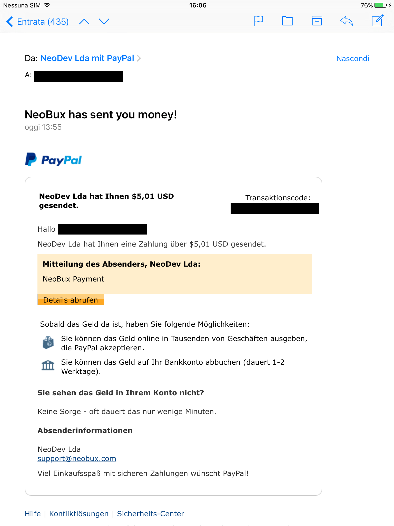 Payment 454 for Neobux