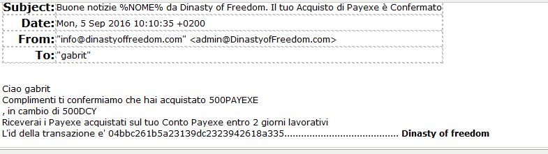 Payment 28 for Dinasty Of Freedom