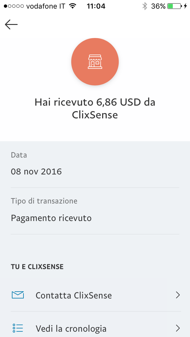 Payment 1867 for Ysense