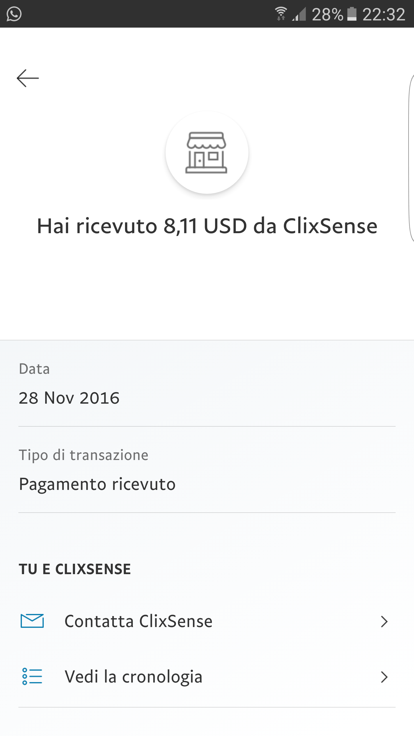 Payment 1906 for Ysense