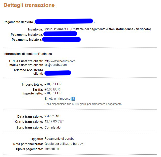 Payment 327 for Beruby