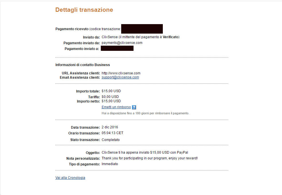 Payment 1922 for Ysense