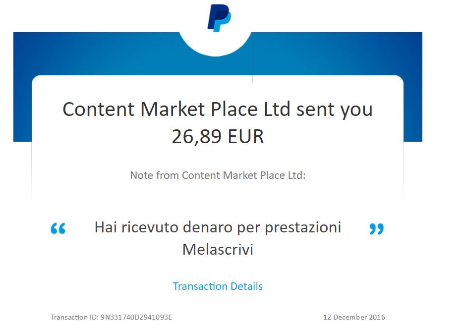 Payment 24 for Melascrivi