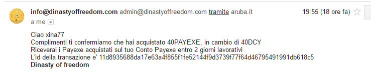 Pagamento 31 per Dinasty Of Freedom