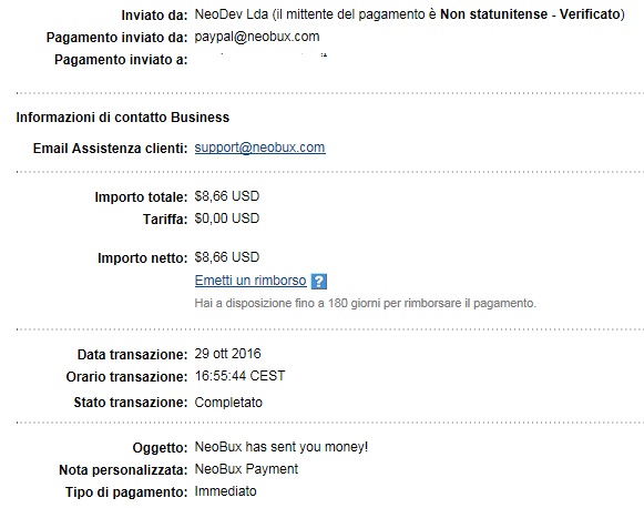 Payment 509 for Neobux