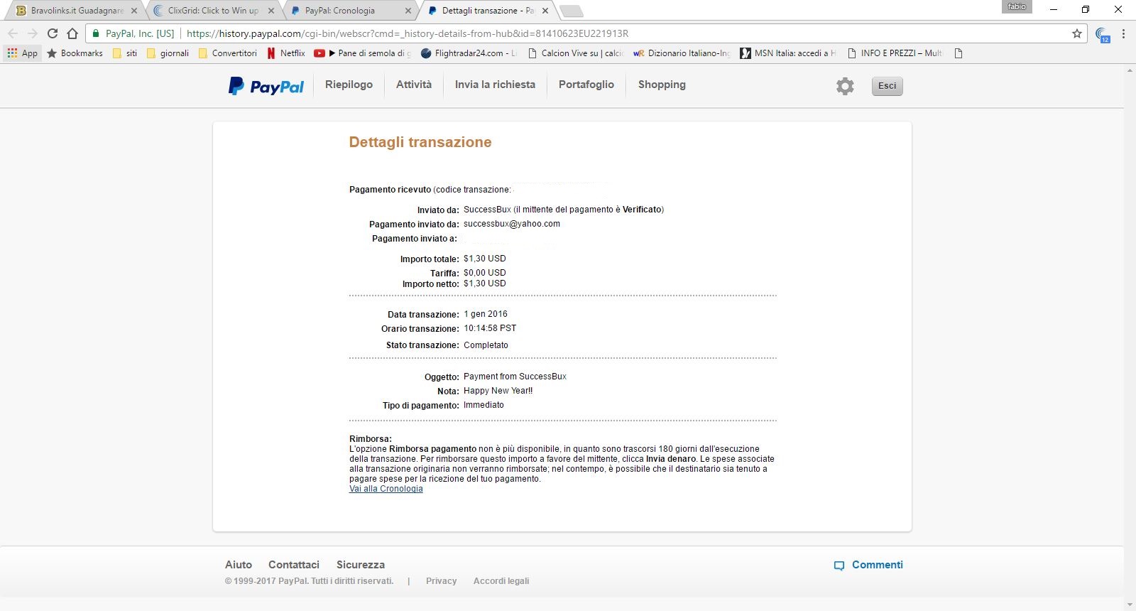 Pagamento 21 per Successbux