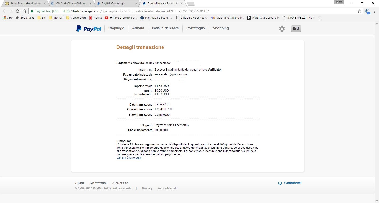 Pagamento 22 per Successbux