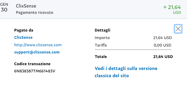 Pagamento 30 per Adfly