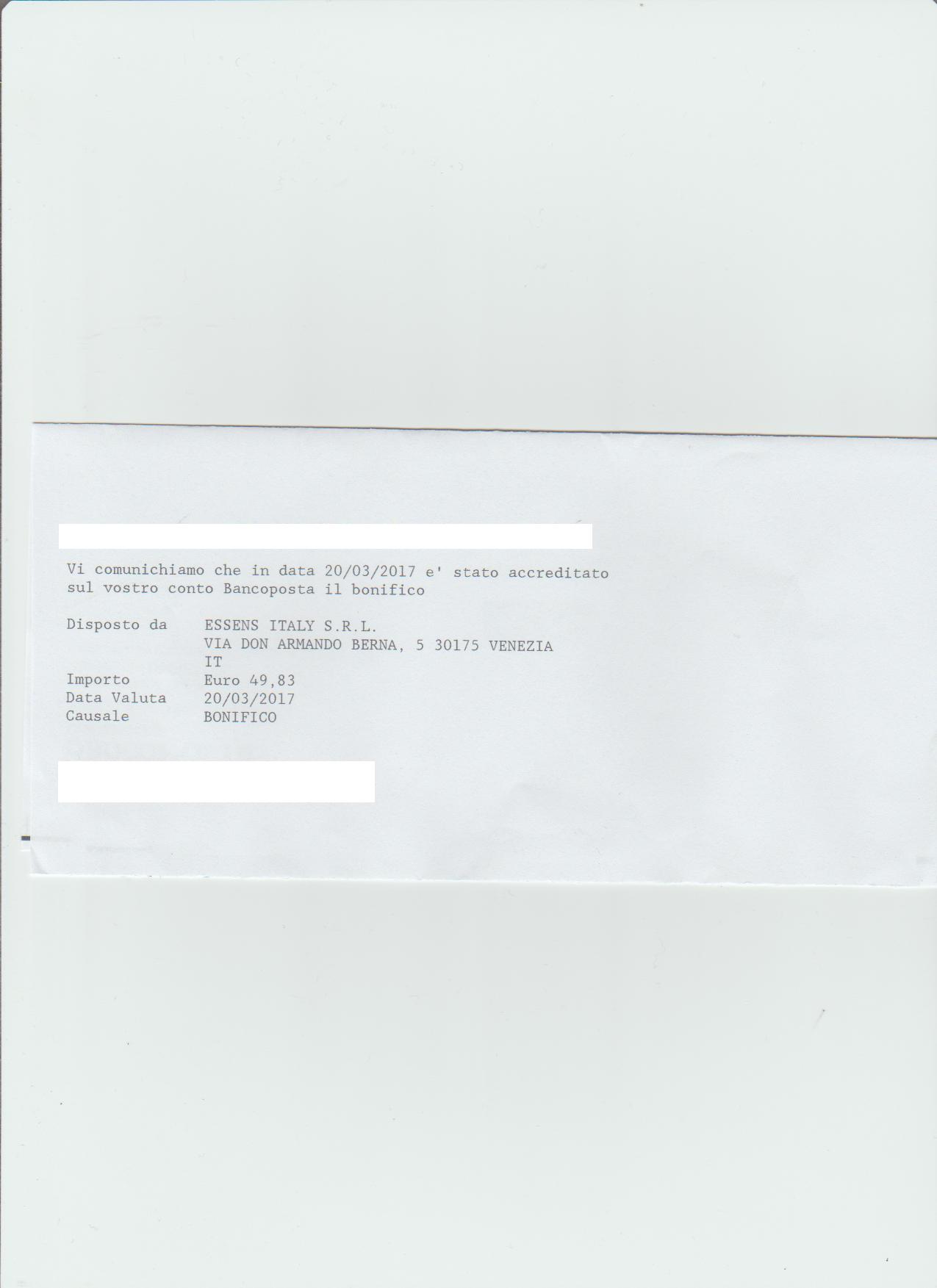 Payment 16 for Essens