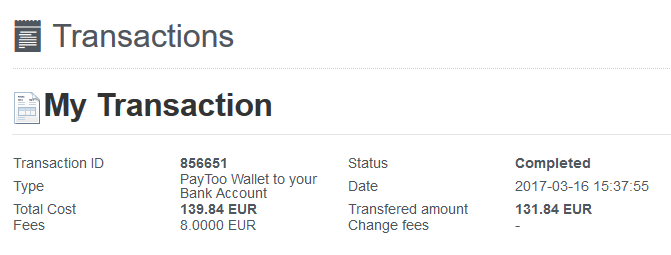 Payment 2087 for Ysense