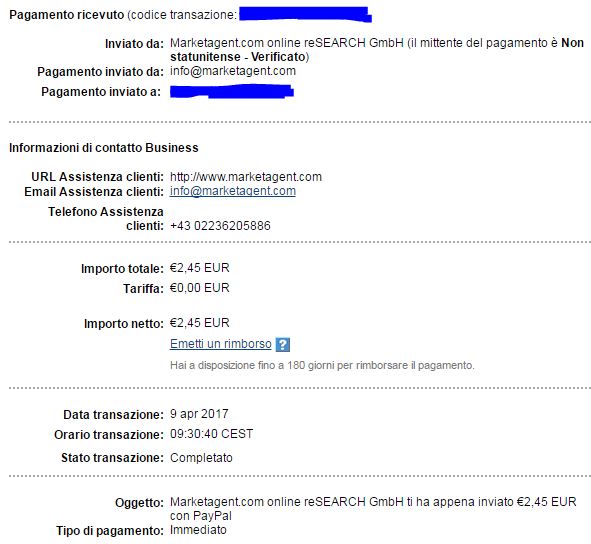 Payment 24 for Marketagent
