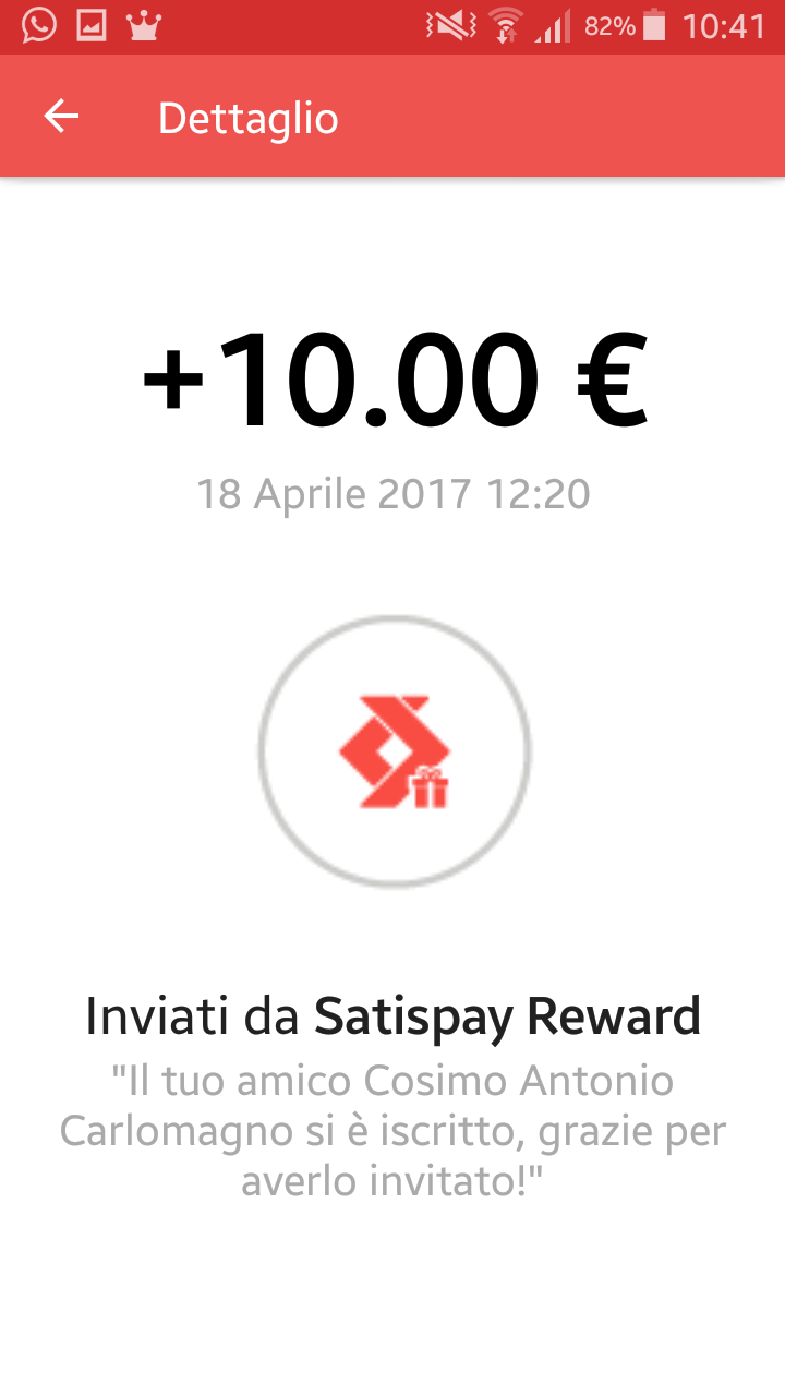 Payment 1 for Satispay