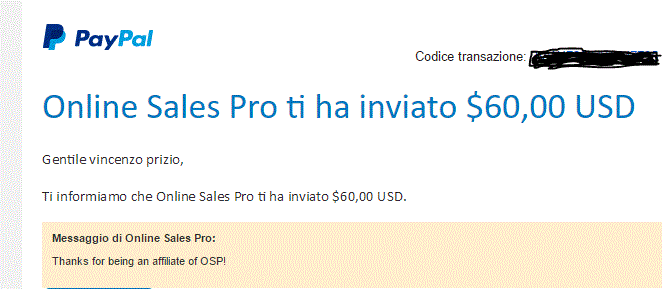 Payment 3 for Online Sales Pro