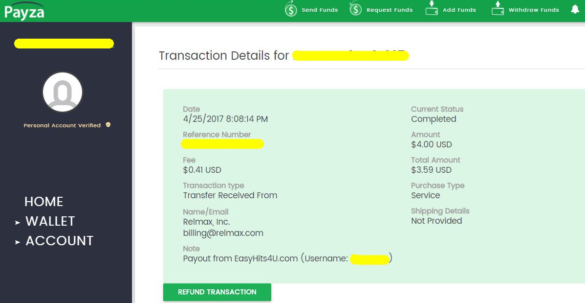 Payment 108 for Easyhits4u