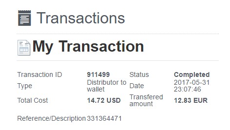 Payment 2117 for Ysense
