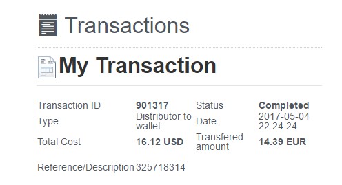 Payment 2118 for Ysense