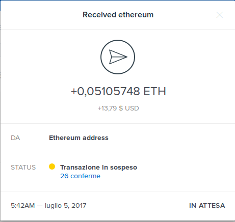 Payment 17 for Genesis Mining