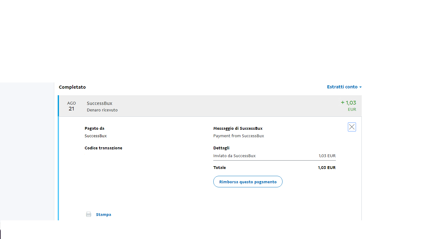 Pagamento 23 per Successbux