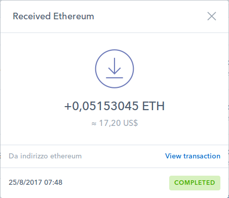 Payment 19 for Genesis Mining