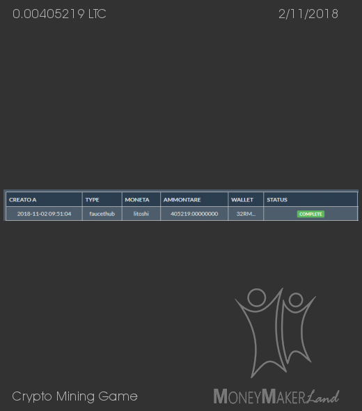 Single Payment For Crypto Mining Game Of 0 00405219 Ltc - 