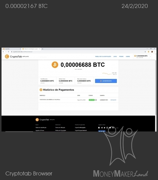 Payment 1 for Cryptotab Browser