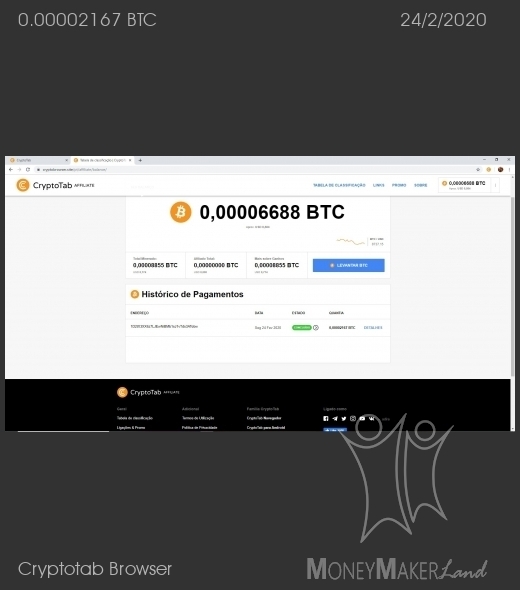 Pagamento 1 per Cryptotab Browser