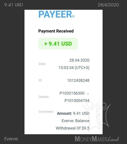 Payment 4 for Everve